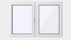 236X118 cm-es 2 szárnyú műanyag ablak - Bukó-Nyíló sorolva SCHÜCO CT70 (240120BNYB120BNYB120FCT70)