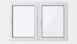 236X118 cm-es 2 szárnyú műanyag ablak - Bukó-Nyíló jobbos sorolva SCHÜCO CT70 (240120BNYJ120BNYJ120FCT70)
