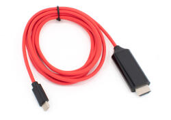 Thunder Germany CDP-18R, USB-C átalakító HDMI 4K@30Hz (1, 8m kábel) - PIROS