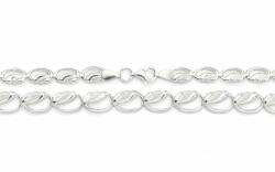 Ezüst nyaklánc ferlauf préselt finoman díszített