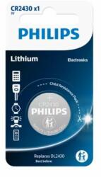 Philips Lítium gombelem 3V CR2430-00B 1db-os csomag
