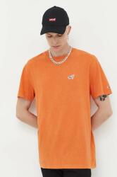 Tommy Jeans pamut póló narancssárga, sima - narancssárga S - answear - 12 990 Ft