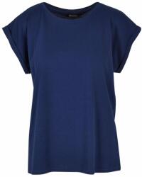 Build Your Brand Bluză lejeră cu mânecă scurtă pentru femei - Deschisă albastru marin | 4XL (BY021-1000343602)