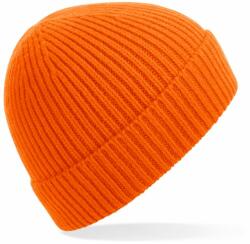 Beechfield Könnyű téli sapka bordázott kötött anyagból - Narancssárga (B380-1000289534)