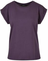 Build Your Brand Bluză lejeră cu mânecă scurtă pentru femei - Închisă violet | 4XL (BY021-1000343584)