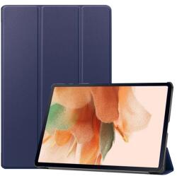 Gigapack Tok álló, bőr hatású (FLIP, oldalra nyíló, TRIFOLD asztali tartó funkció) SÖTÉTKÉK Samsung Galaxy Tab S7 Plus WIFI (SM-T970), Samsung Galaxy Tab S7 FE WIFI 12.4 (SM-T733) (GP-122940)