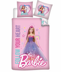 Barbie Follow Your Heart gyerek ágyneműhuzat 100×135 cm, 40×60 cm (BRM013711)