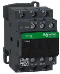 Schneider AC mágneskapcsoló 7, 5kW/18A AC3 csav. 1Z+1NY (LC1D18P7)