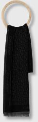 Calvin Klein gyapjú sál fekete, mintás - fekete Univerzális méret