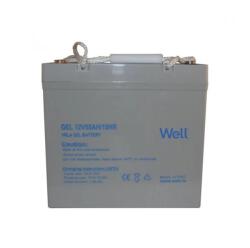 Well Acumulator plumb acid cu gel Well 12V 55AH, terminal M8 (BAT-LEADG-12V55AH-WL)