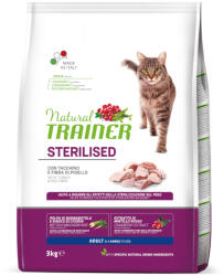 Natural Trainer 3kg Natural Trainer Sterilised pulyka száraz macskatáp
