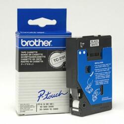 Brother TC-291 fehér alapon fekete eredeti feliratozó szalag (TC291) - onlinetoner