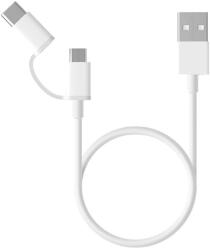Xiaomi Cablu Date Xiaomi USB-A - USB-C -microUSB 18W 0.3m Alb (cb/USB/TypeC-micro/Xiaomi/a)