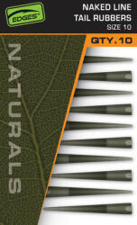 FOX Edges Naturals Naked Line Tail Rubbers - Size 10 - Kúpos Gumihüvely (cac841)