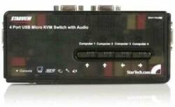 StarTech 4 port USB KVM switch és audió (SV411KUSB) - pepita