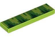 LEGO® 2431pb755c34 - LEGO lime csempe 1 x 4 méretű, pixeles zöld mintával (Sonic fű) (2431pb755c34)
