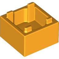 LEGO® 2821c110 - LEGO élénk világos narancssárga konténer 2 x 2 x 1 méretű, emelt beslő alj (2821c110)