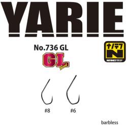 Yarie Jespa Carlige YARIE 736 GL Nanotef Nr. 6 Barbless, 16buc/plic (Y736GL06)