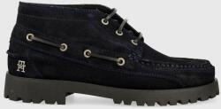 Tommy Hilfiger pantofi de piele intoarsa TH BOAT BOOT CLASSIC barbati, culoarea albastru marin, FM0FM04684 9BYX-OBM02U_59X