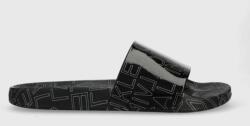 Calvin Klein papuci POOL SLIDE RUBBER barbati, culoarea negru, HM0HM01062 9BYX-KLM001_99X