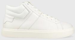 Calvin Klein sneakers HIGH TOP LACE UP LTH culoarea alb, HM0HM01057 9BYX-OBM00G_00X