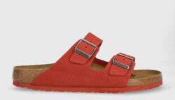 Birkenstock papuci din piele Arizona Corduroy barbati, culoarea rosu, 1026145 9BYX-KLM019_29X
