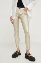 Answear Lab pantaloni femei, culoarea auriu, mulata, medium waist BMYX-SJD00I_10Y