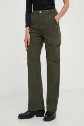 Answear Lab pantaloni femei, culoarea verde, fason cargo, high waist BMYX-SPD019_87X