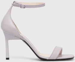 Calvin Klein sandale de piele GEO STILETTO SANDAL culoarea violet, HW0HW01610 9BYX-OBD01Y_04X