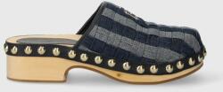 Tommy Hilfiger papuci TH DENIM CONTRAST CLOG femei, culoarea albastru marin, cu platforma, FW0FW07410 9BYX-OBD056_59X