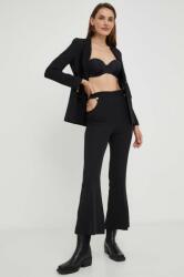 Answear Lab pantaloni femei, culoarea negru, evazati, high waist BMYX-SPD00M_99X