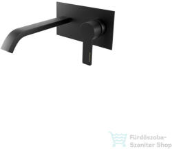 Bugnatese Morse fali mosdócsaptelep 19 cm-es kifolyóval, click-clack leeresztővel, belső egységgel, matt fekete 1047SCNE (1047SCNE)