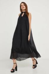 ANSWEAR rochie culoarea negru, maxi, drept BMYX-SSD09B_99X