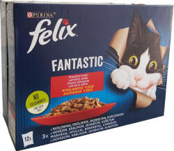 FELIX Fantastic alutasakos macskaeledel - Házias válogatás aszpikban - Multipack (14 karton = 14 x 12 x 85 g) 14280 g