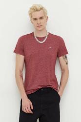 Tommy Jeans t-shirt bordó, férfi, melange - burgundia S