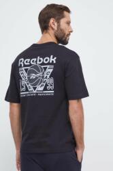 Reebok Classic pamut póló Basketball fekete, nyomott mintás - fekete XL