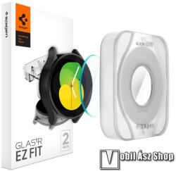 Spigen Glas. TR EZ Fit okosóra előlap védő edzett üveg + felhelyezőkeret - ÁTLÁTSZÓ - 2db, 9H, tokbarát kialakítás, 0.2 mm, A képernyő sík részét védi - SAMSUNG Galaxy Watch5 44mm (SM-R915F) / Galaxy Watch4
