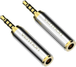 Vention audio adapter, Vention VAB-S02, 3.5mm (female) to mini jack 2.5mm (male), (gold)