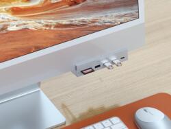 Satechi iMac 24" (2021) USB-C hub adapter (USB-C, 3xUSB-A, SD-kártya) - ezüst