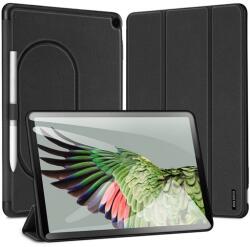 Dux Ducis DOMO tok álló, bőr hatású (aktív FLIP, oldalra nyíló, TRIFOLD, érintőceruza tartó, textil minta) FEKETE Google Pixel Tablet (GP-147305)