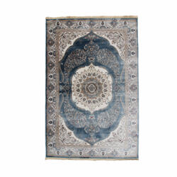 Bakhtar Gépi perzsa szőnyeg kék Isfahan 200x300 klasszikus nappali szőnyeg (1014B200300)