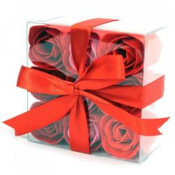 Luxus rózsa szappan illatos vörös színben 9 darabos