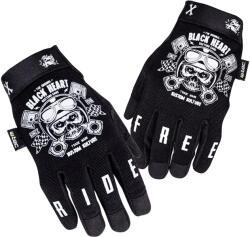 W-TEC Black Heart Motoros kesztyű W-TEC Black Heart Piston Skull fekete 3XL