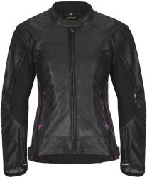 W-Tec Női bőr motoros kabát W-TEC Caronina fekete-rózsaszín S (13651-S)