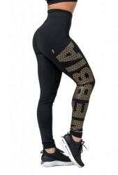 Nebbia Női leggings Nebbia Gold Print 827 fekete S