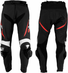 W-TEC Motoros bőrnadrág W-TEC Vector XL fekete-piros (9764-XL-3)
