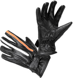 W-TEC Motoros kesztyű W-TEC Classic M fekete narancssárga és bézs csíkkal (22705-M-2)