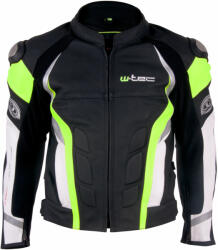 W-Tec Motoros bőrdzseki W-TEC Velocity 3XL fekete-fluo (9763-3XL-1)
