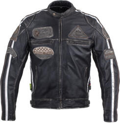 W-Tec Férfi motoros bőrkabát W-TEC Sheawen Vintage 4XL fekete (20558-4XL)
