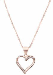  Beneto Rózsaszín aranyozott ezüst szív nyaklánc AGS289/47-ROSE (lánc, medál)